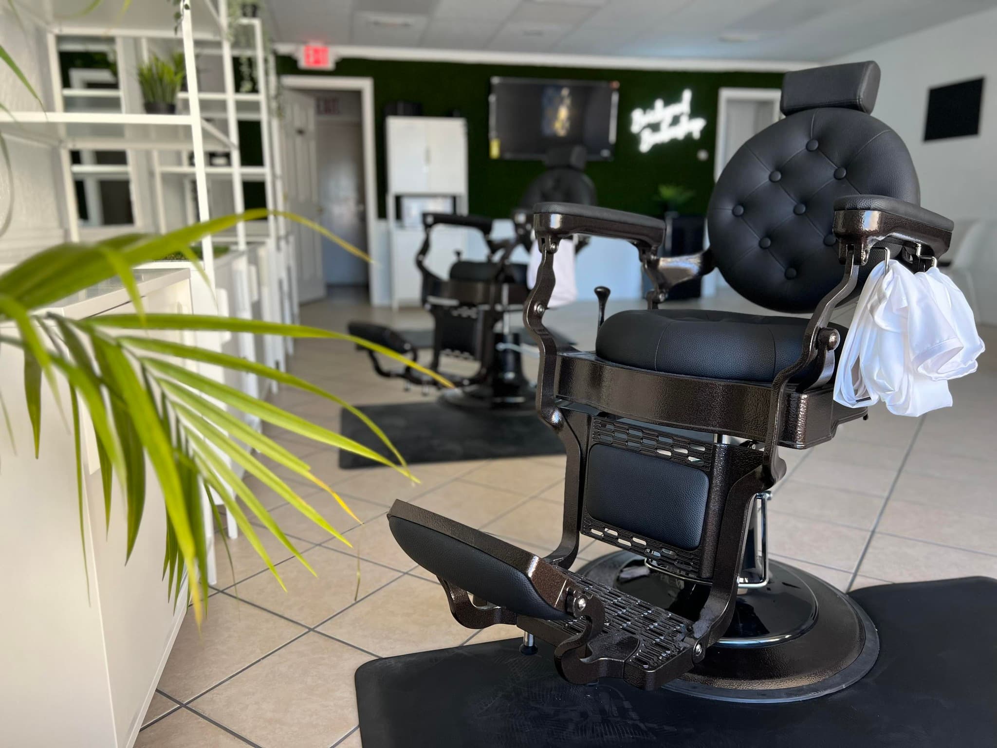 Brickyard Barbershop interior